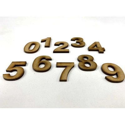 Numeros en Mdf