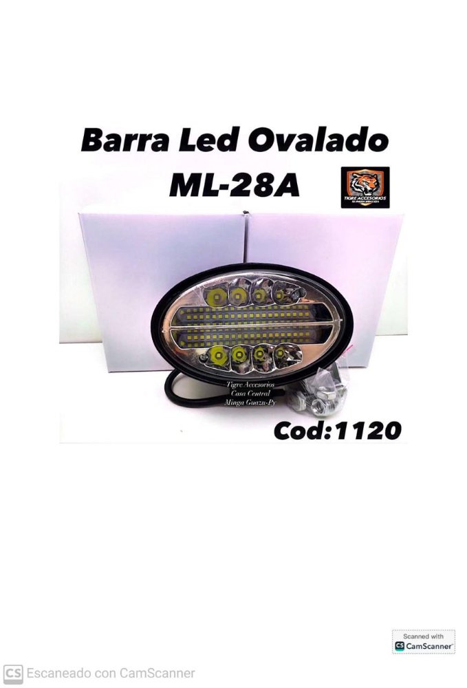 - BARRA LED OVALADO JR-22-54W-ML-28A BLANCO 12/24V *1120