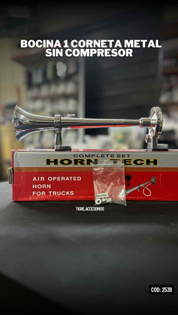 - Bocina 1 corneta metal sin compresor 31cm *2539