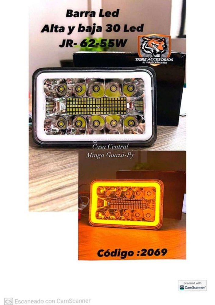 - Barra Led Alta y Baja de 30 Led 55w Blanco *2069