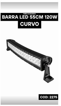 - Barra Led 55cm Doble CURVO 120w *2275