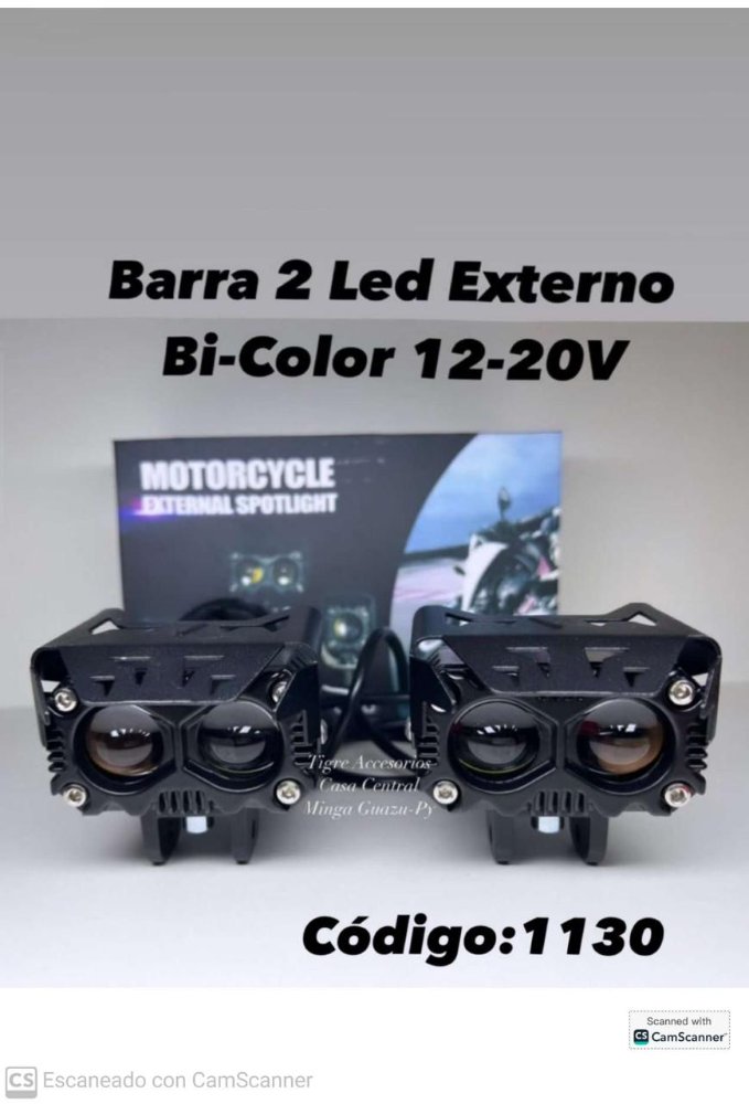- Barra Led 2 Led Ambar-Blanco Spot Externo *1130