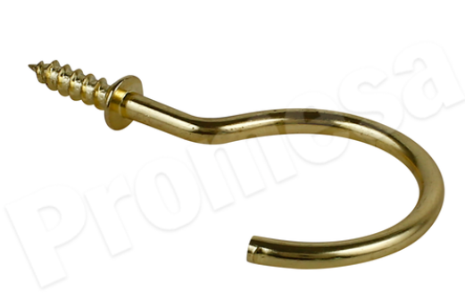CANCAMO ABIERTO CURVO DORADO 2"