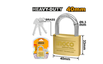 CANDADO DE LATON 40MM INGCO