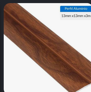ANGULO ALUMINIO 1/2 MADERA X 3,1M
