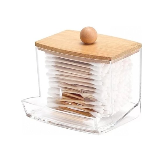 Organizador Acrilico Cuad. Dispenser T/Bambu