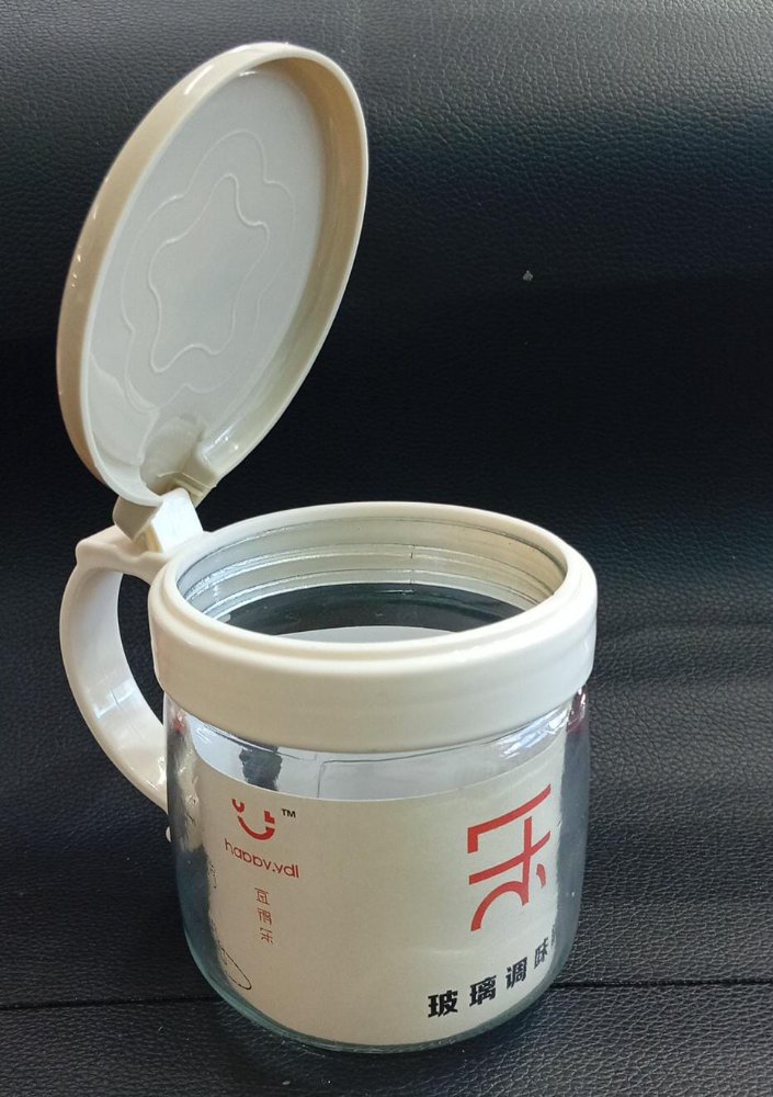 vaso condimentero de vidrio