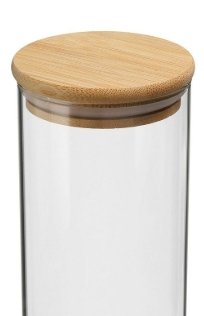 frasco vidrio tapa bambu 950ml