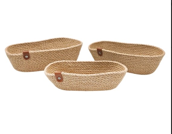 canasta yute carol oval set x3