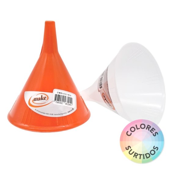 embudo plastico make n°15