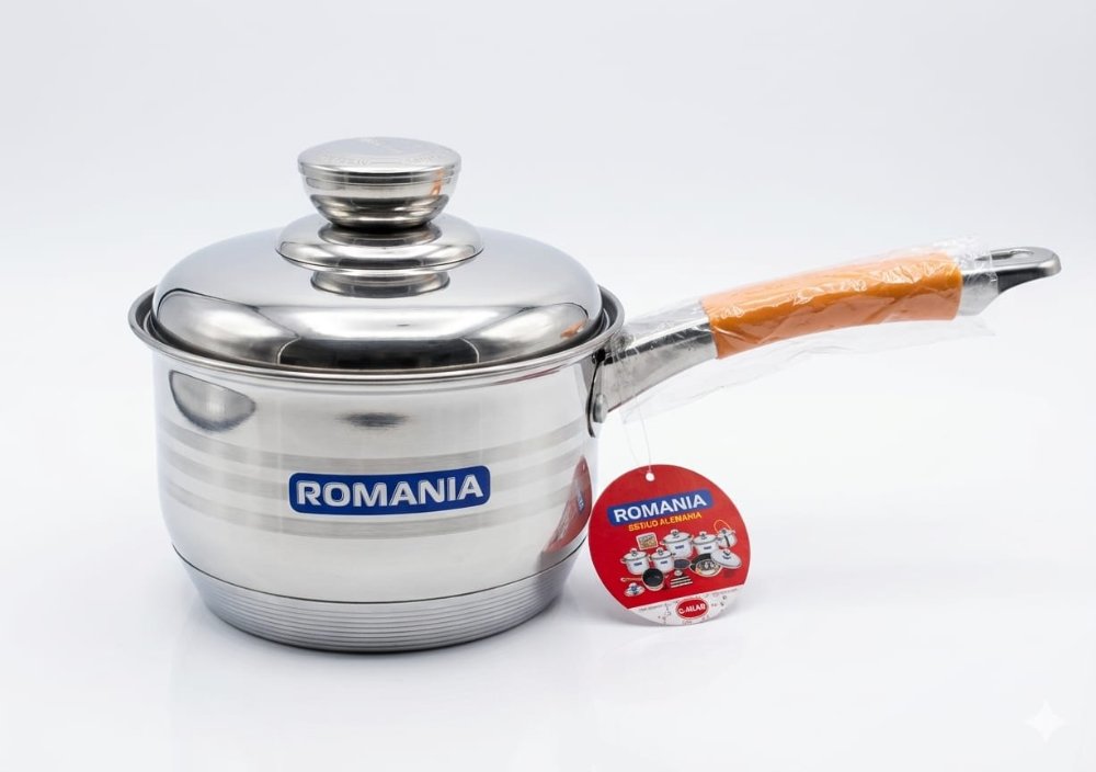 olla con mango rosmania 1.5lt. acero inoxidable