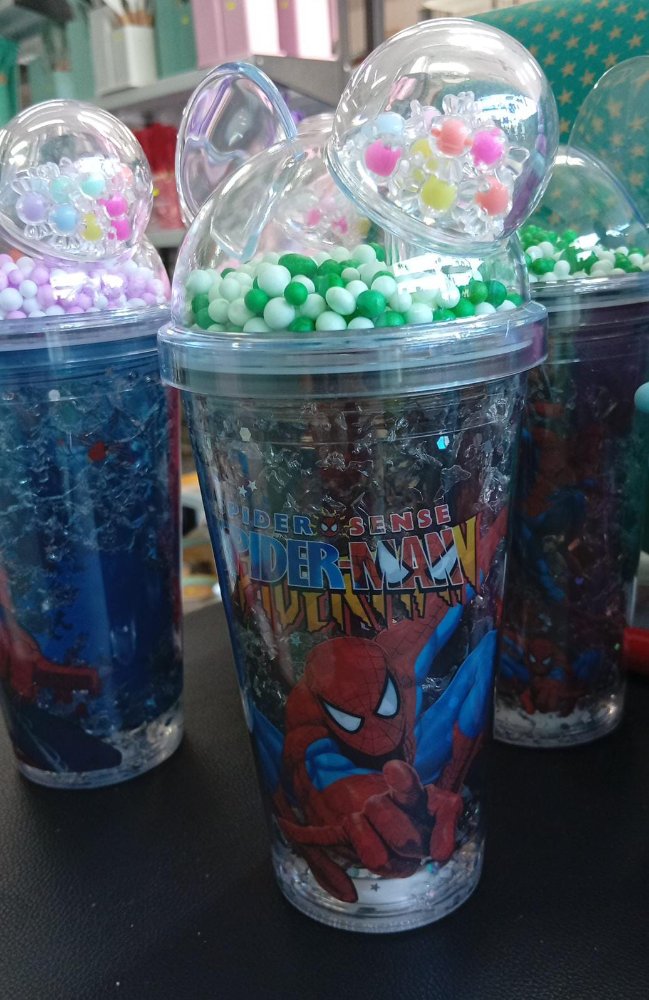 vaso spiderman con luces