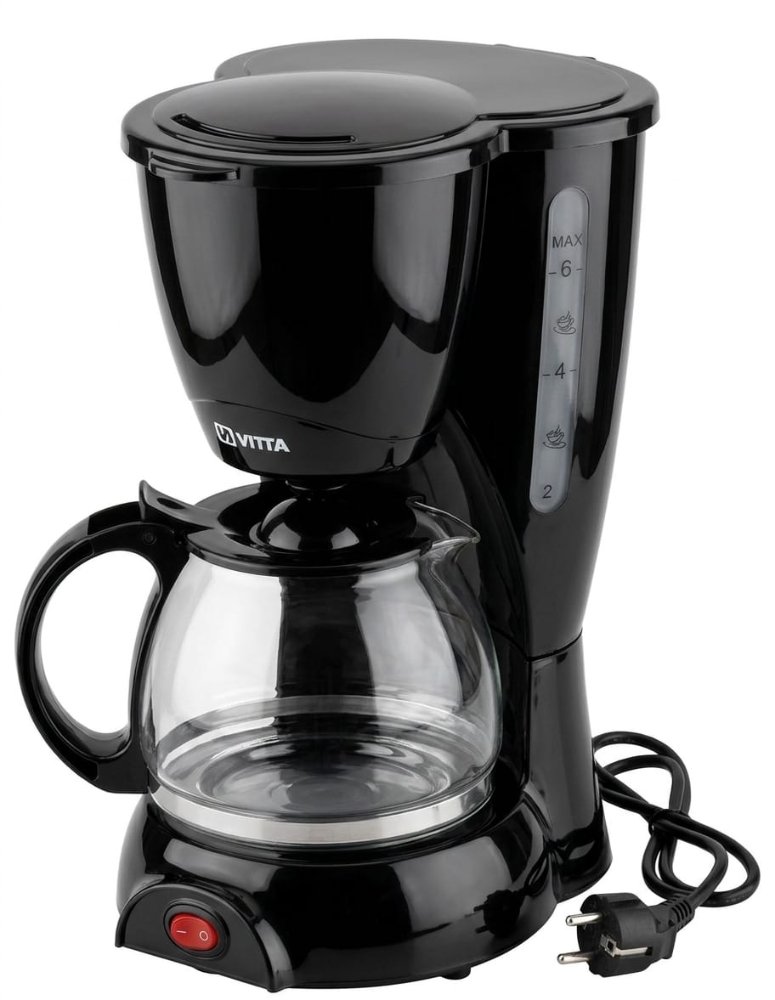 cafetera de filtro vitta. capacidad para 6 tazas