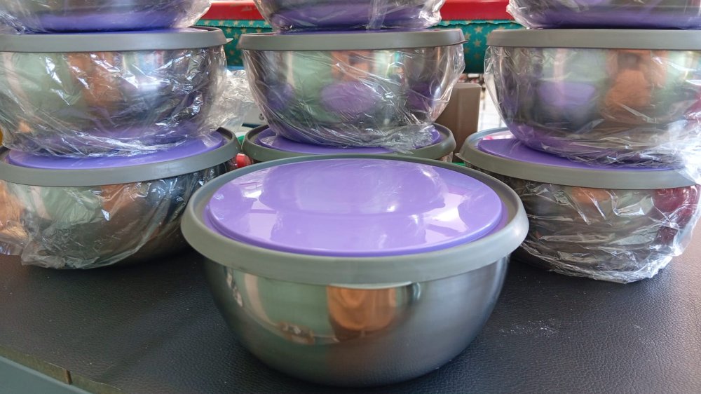 táper acero inoxidable c/tapa plastica violeta