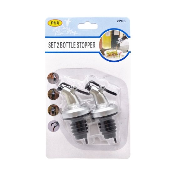 Tapon Con Pico Vertedor Acero Set X2