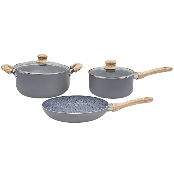 juego de olla hudson gris 5 piesas