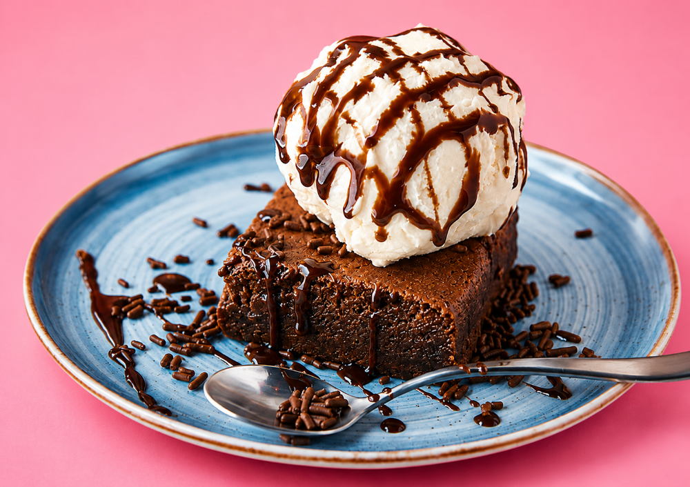 Brownie Con Helado