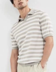 POLO RAYAS CREMA