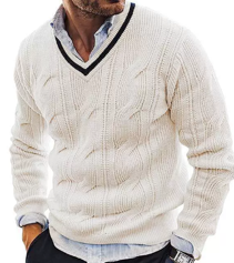 POLO BRITANICO TEJIDO CUELLO V