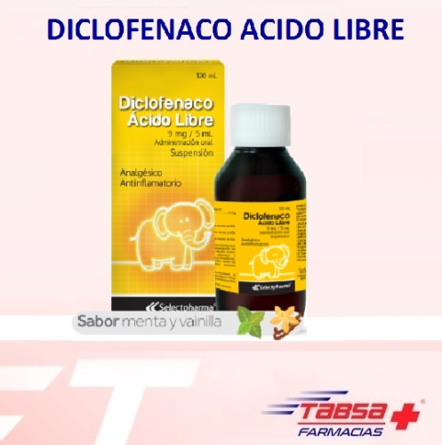diclofenaco acido libre susp 9mg 120ml (selectpharma)