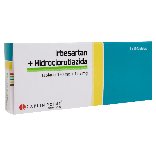 Irbesartan+hidroclorotiazida 150mg+12.5mg X 1 Tableta (caplin)#