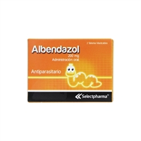albendazol 200mg Caja x 2 tab  (selectpharma)