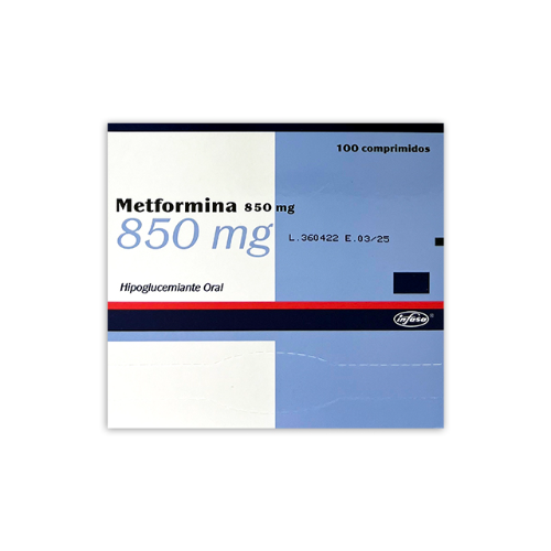 metformina 850mg (infasa) blister x 10 tabletas  #