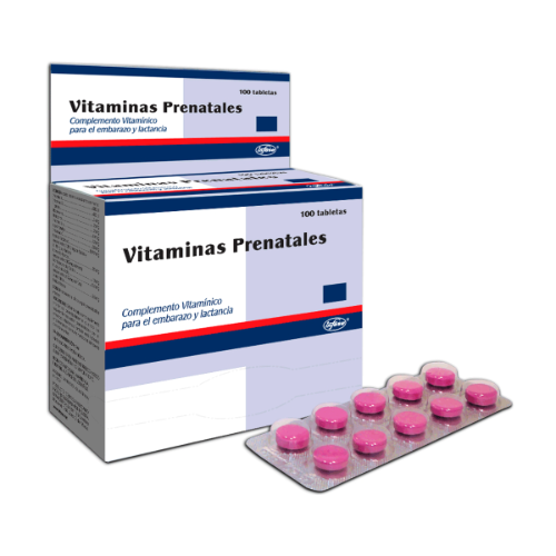 vitaminas prenatales  tableta (infasa) c/u