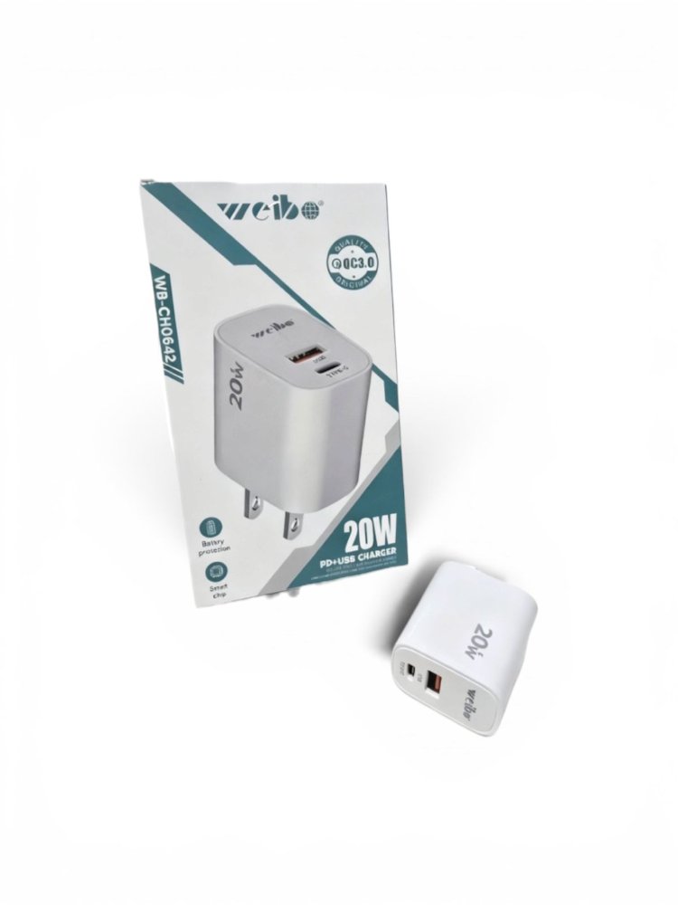 CARGADOR USB Y TIPO C 20W