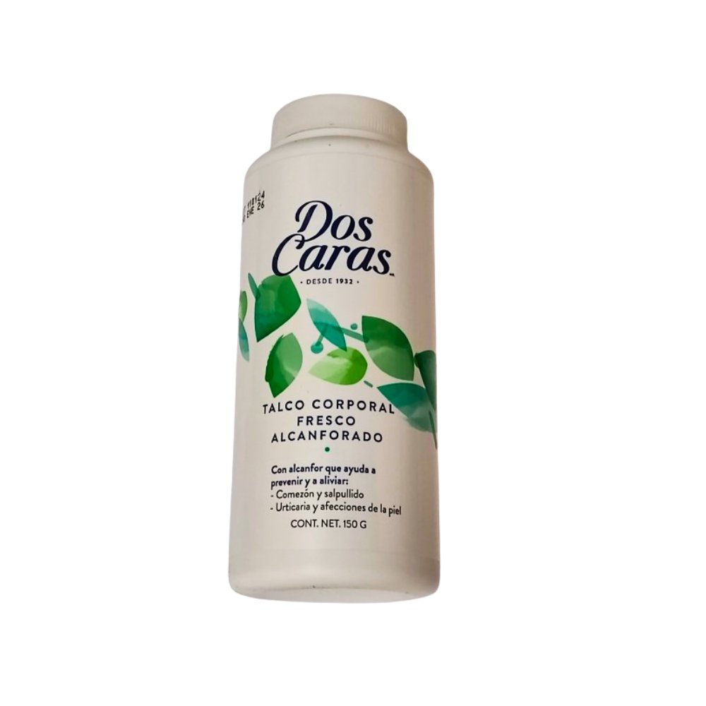 Talco Dos Caras Alcanforado de 150g
