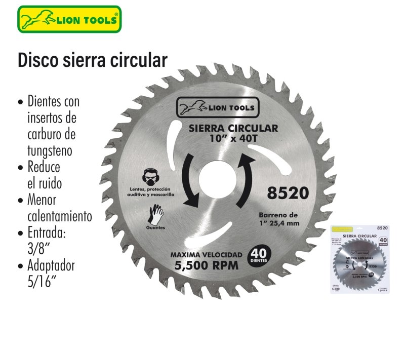 Disco sierra circular 40 dientes