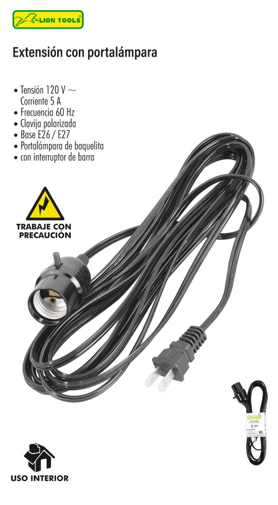 Extensión con portalámpara