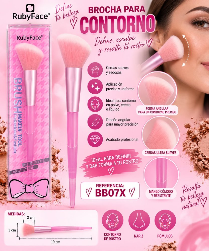 Brocha para contorno BB07X Ruby Face