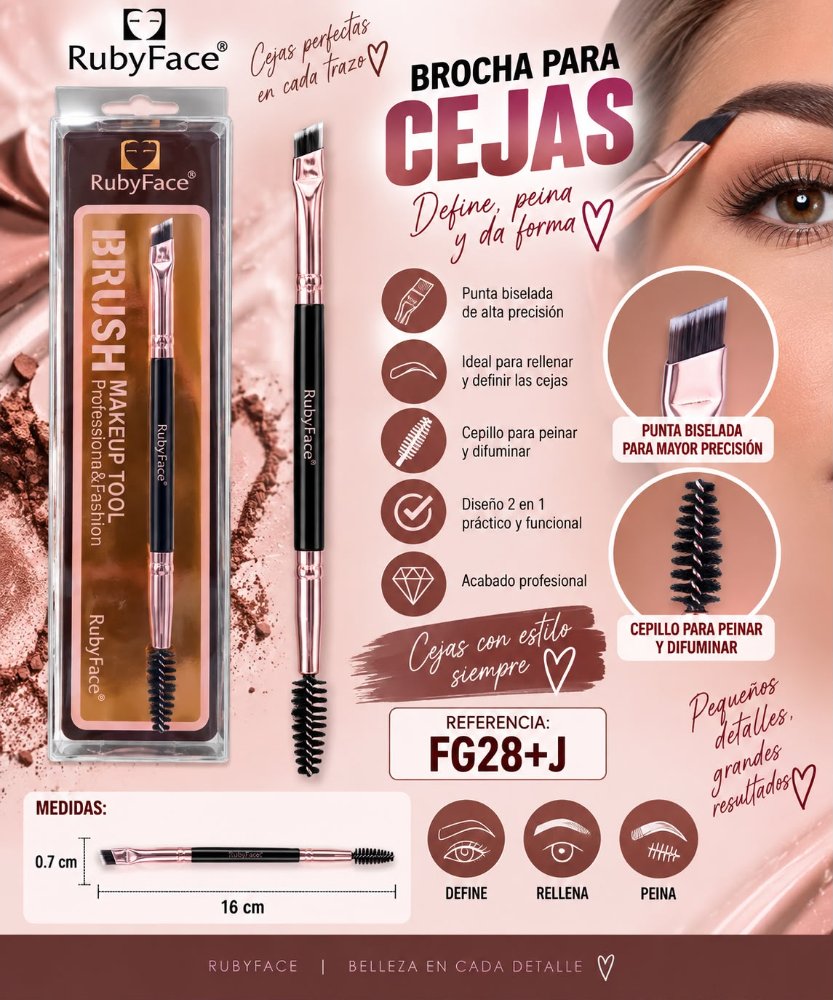 Brocha para cejas FG28+J Ruby Face
