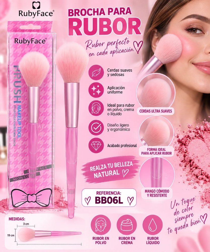 Brocha para rubor BB06L Ruby Face