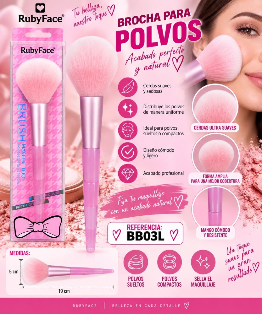 Brocha para polvos BB03L Ruby Face