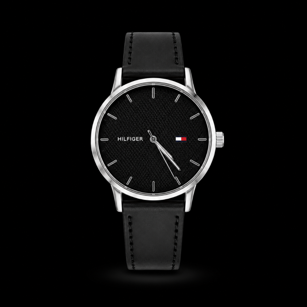 TOMMY HILFIGER CUERO NEGRO