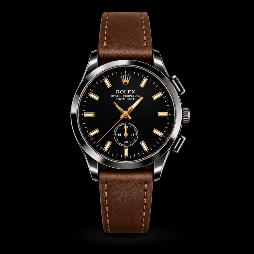ROLEX PERPETUAL CUERO MARRON