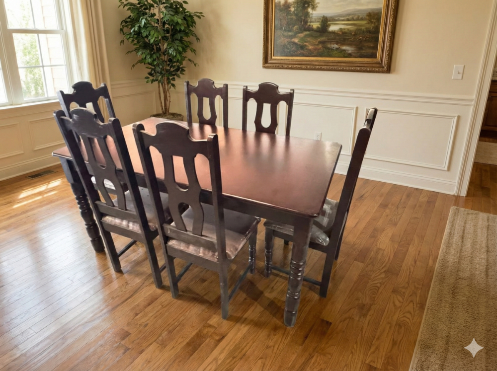 COMEDOR CUADRADO DE 6 SILLAS