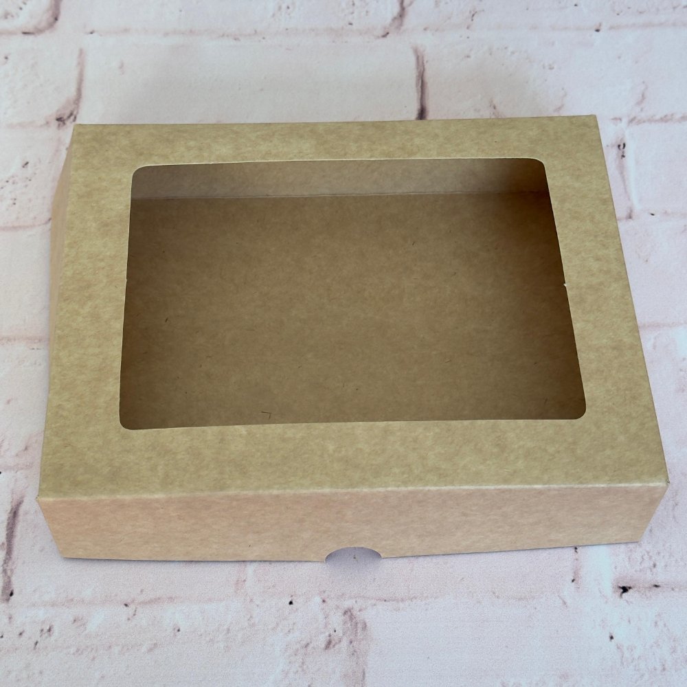 Caja Kraft con Visor 22X17X5
