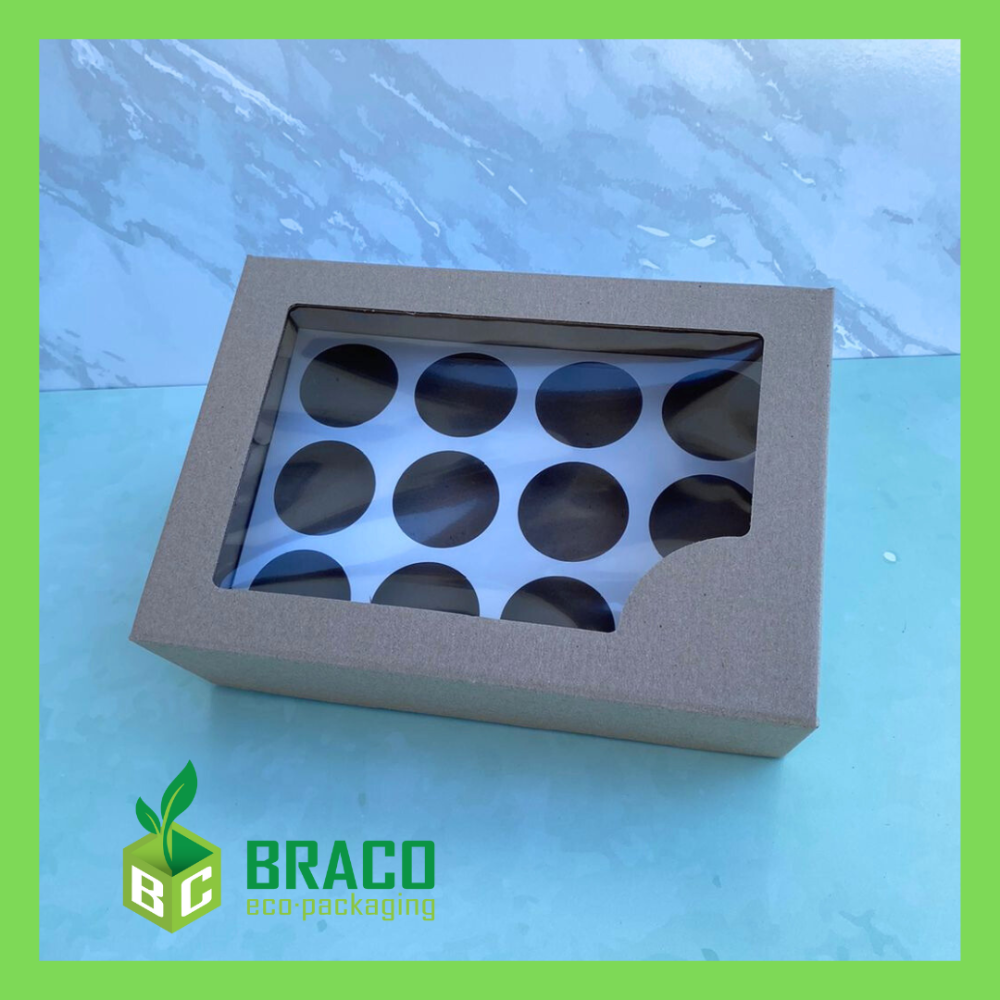 Caja Micro con Visor 12 Muffins