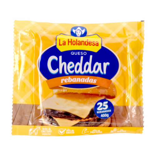 Queso Cheddar laminado x 5