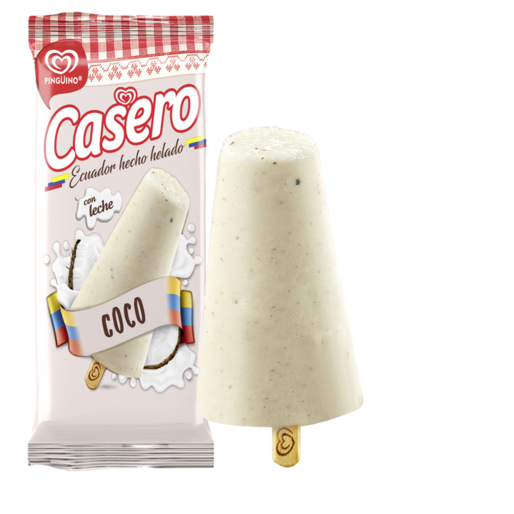 Helado Casero de Coco Pinguino