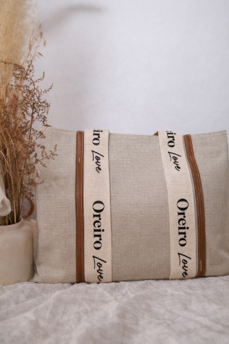 Bolso Oreiro grde lona natural