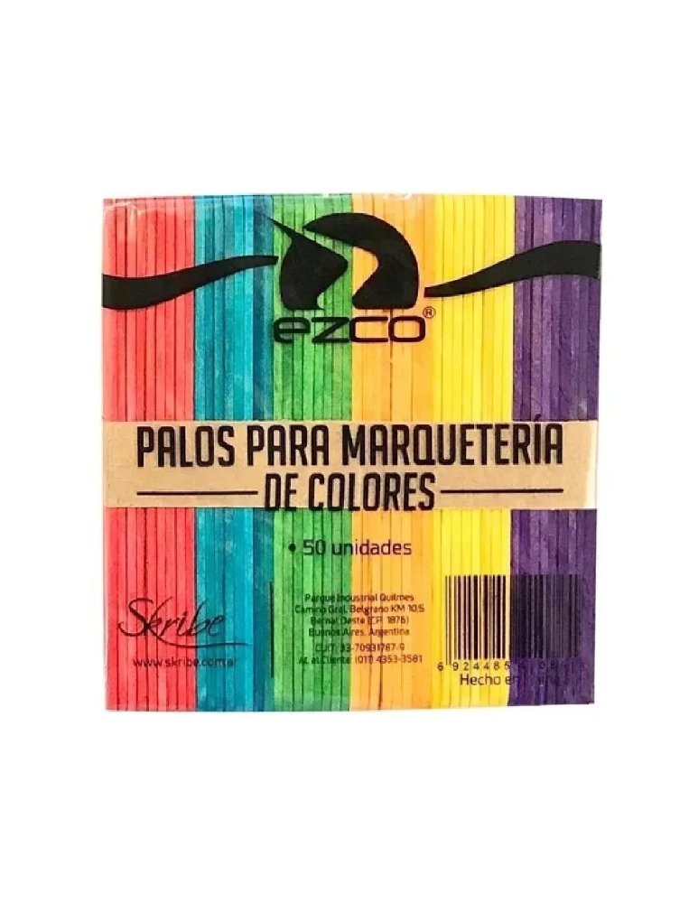 Palitos para marqueria Ezco de colores x 50unid