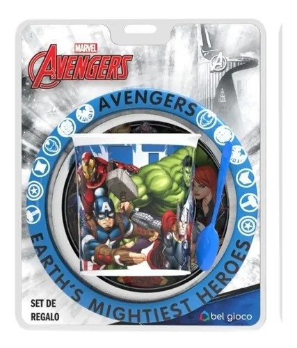 Set bowl cerealero, taza y cuchara Avengers