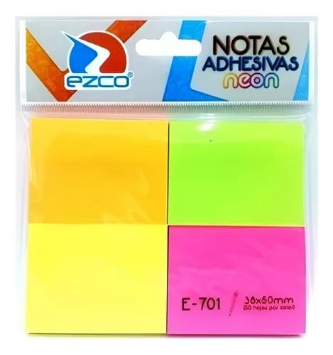 Notas adhesivas 38x50 x 4 unid. Ezco