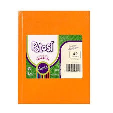 Cuaderno Potosi 42hj T/D naranja