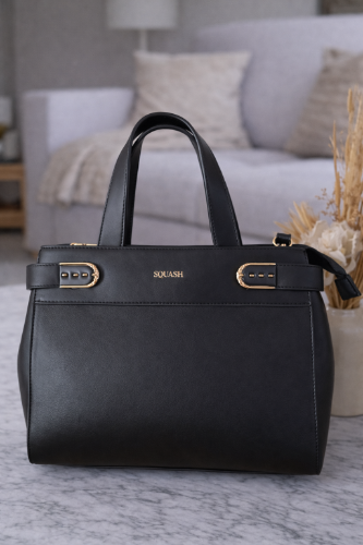 Cartera Squash lisa negra
