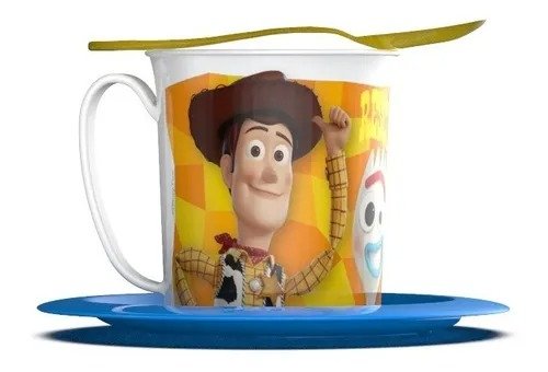 Set taza, plato y cucghara infantil Toy Story